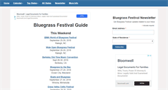 Desktop Screenshot of bluegrassfestivalguide.com