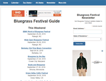 Tablet Screenshot of bluegrassfestivalguide.com